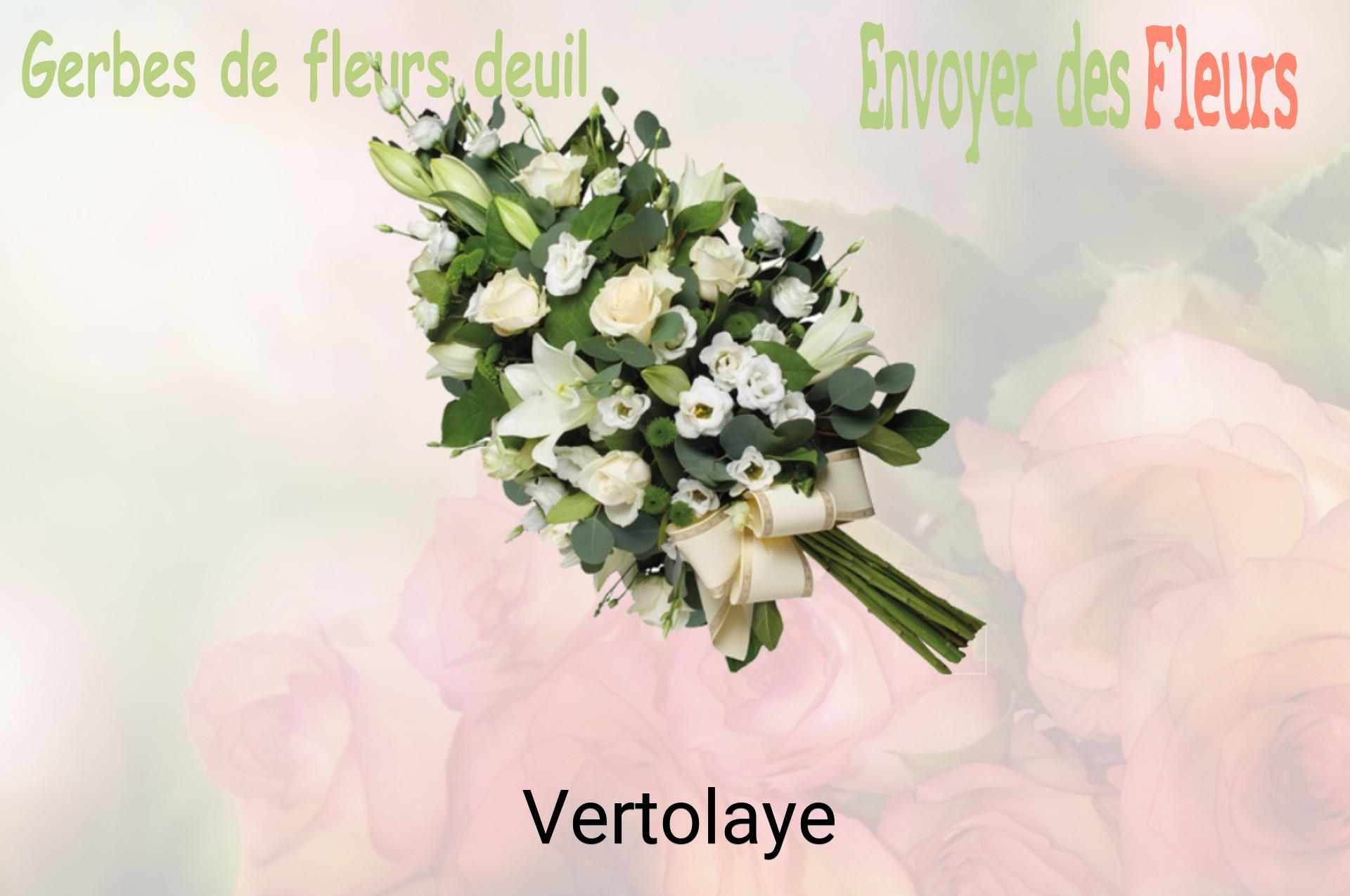 Gerbe de fleurs de deuil livrée à Vertolaye